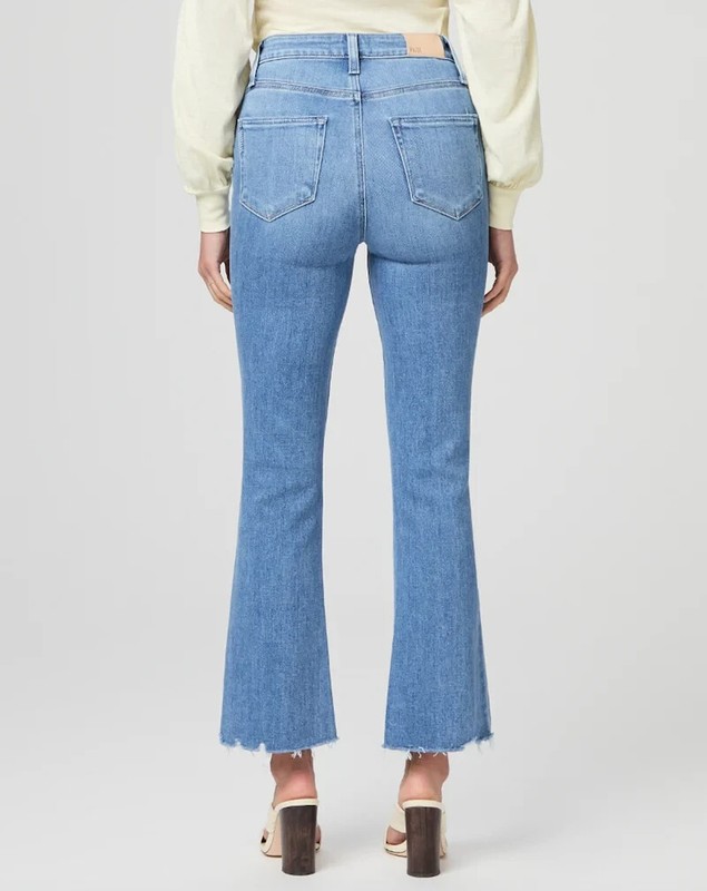 NEW PAIGE JEANS CLAUDINE HIGH RISE ANKLE FLARE DARLING SIESTA HEM SIZE 32 **JJ