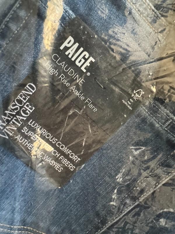 NEW PAIGE JEANS CLAUDINE HIGH RISE ANKLE FLARE DARLING SIESTA HEM SIZE 32 **JJ