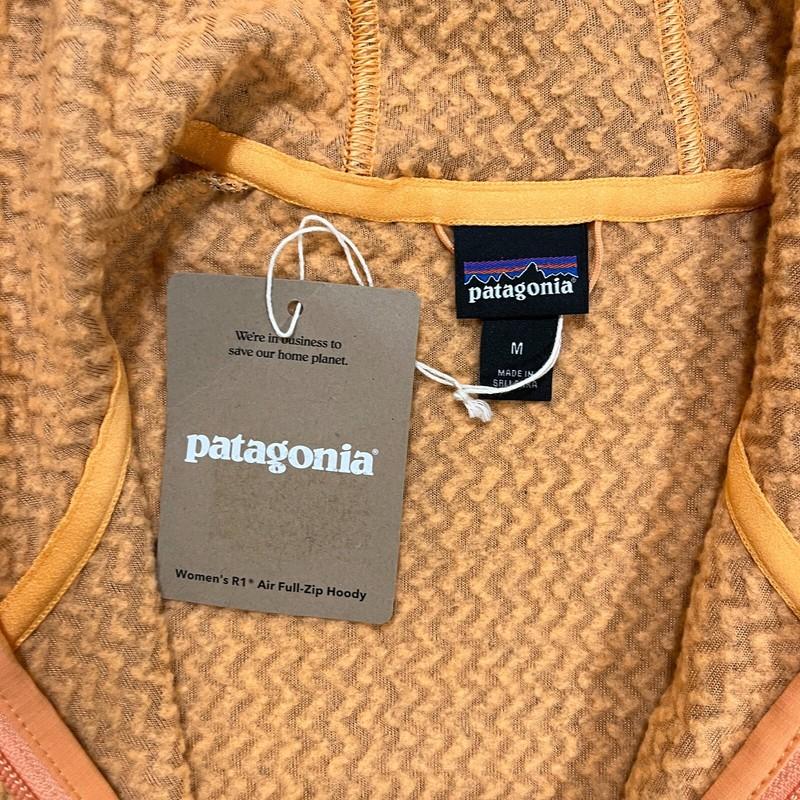 New Patagonia R1 Air Full-Zip Hoody Fleece Jacket Womens Medium Vivid Apricot