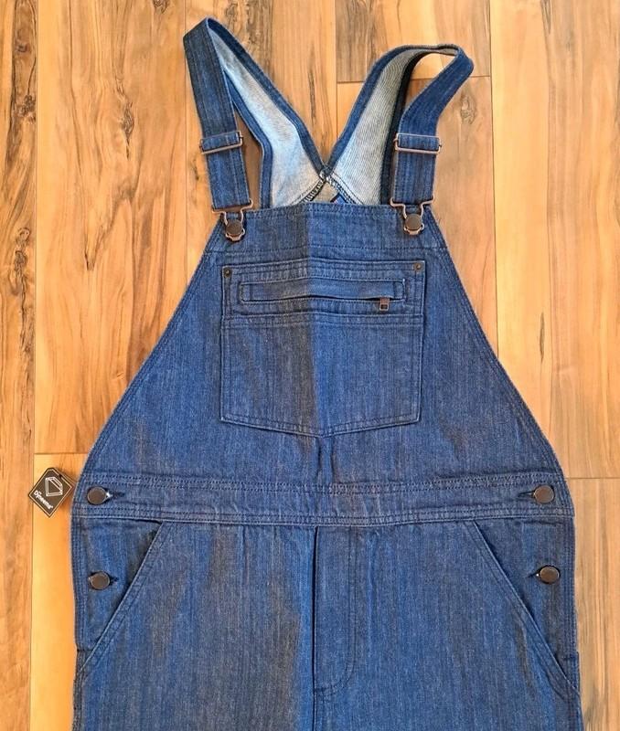 New Patagonia Women's Overalls Blue Denim Size M Made W/Dyneema Tags USA