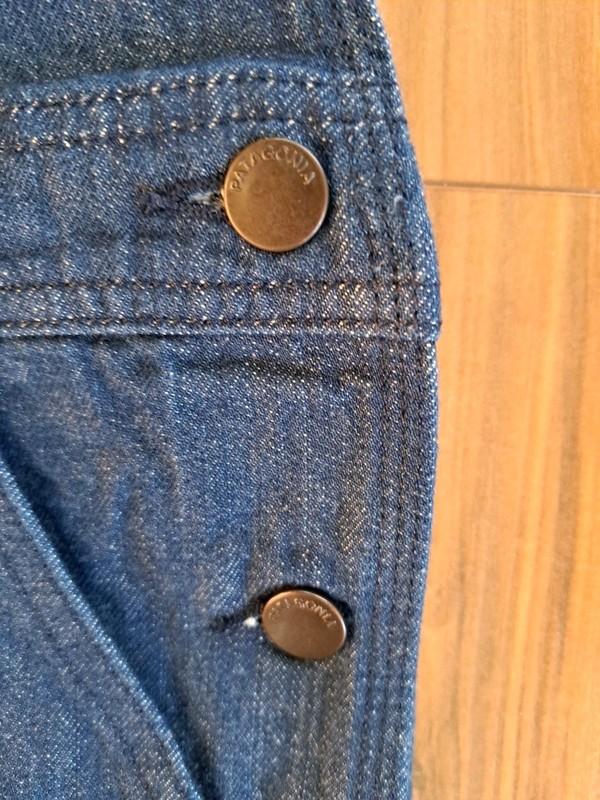 New Patagonia Women's Overalls Blue Denim Size M Made W/Dyneema Tags USA