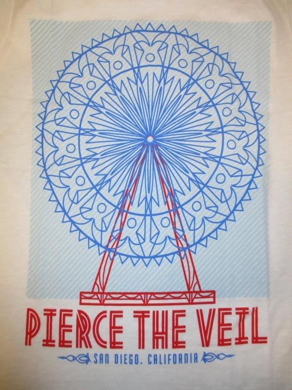 New PIERCE THE VEIL Womens Juniors Sizes XS-S-M-L-XL-2XL Concert Band Shirt