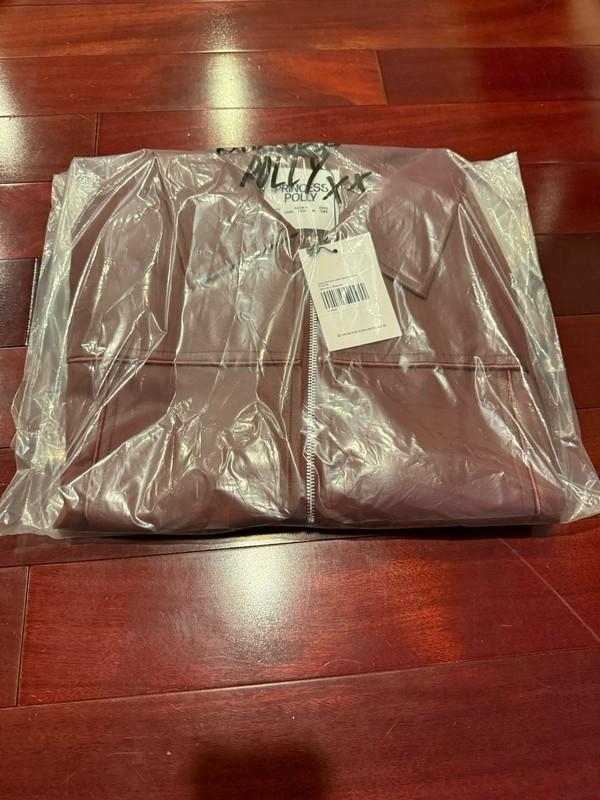 New Princess Polly Goldsmith Faux Leather Bomber Jacket Multiple Sizes & Colors