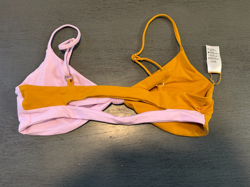 NEW Purple Gold L SPACE Swimsuit Bikini Top Size Small