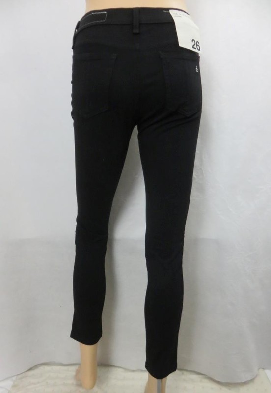 NEW Rag & Bone Jeans Black Plush Legging Cotton Blend Size 26 NWT $187
