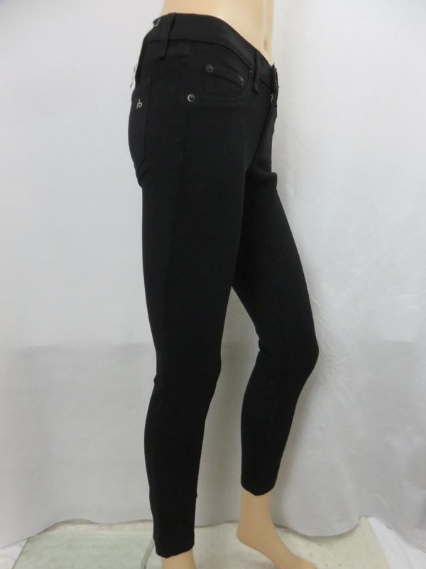 NEW Rag & Bone Jeans Black Plush Legging Cotton Blend Size 26 NWT $187