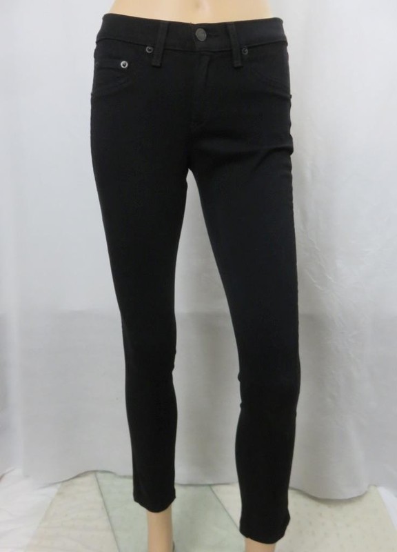 NEW Rag & Bone Jeans Black Plush Legging Cotton Blend Size 26 NWT $187