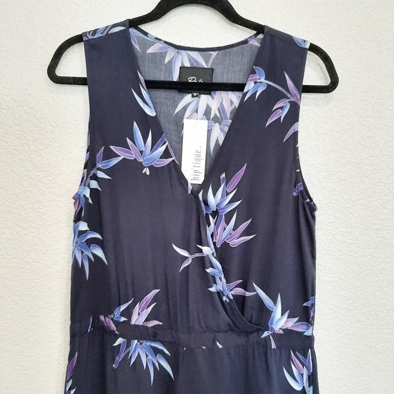 NEW Rails Size X-Small Navy Romper Shorts W/Bamboo Pattern