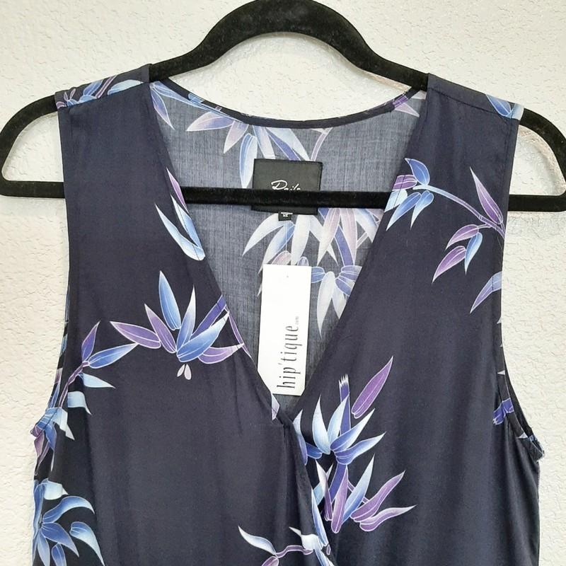 NEW Rails Size X-Small Navy Romper Shorts W/Bamboo Pattern