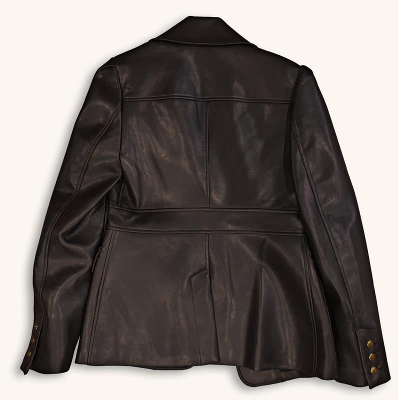 NEW RARE: Dark Brown "CAROB" ALC Amelia Vegan Leather Women Blazer Jacket Size 6