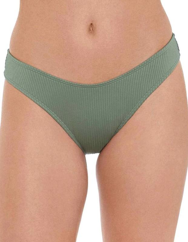 New Salt + Cove Juniors Ribbed Hipster Bikini Bottoms Olive Green Size L 1050H3