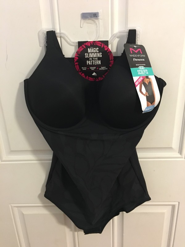 NEW SIZE XXL WOMEN MAIDENFORM FLEXEES FITSENSE ALL-IN-ONE SHAPING BODYBRIEFER