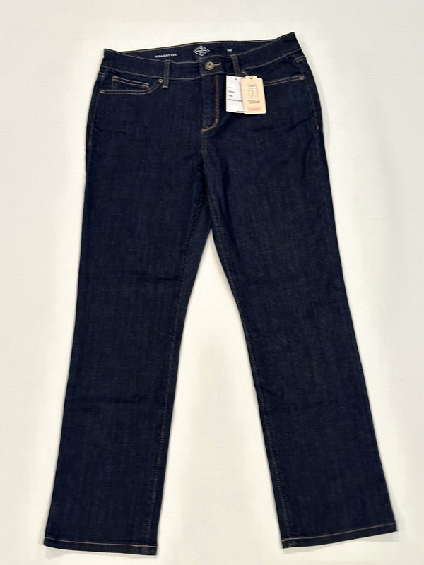 NEW St Johns Bay Secretly Slender Women’s 10 S Straight Leg Denim Stretch Jeans