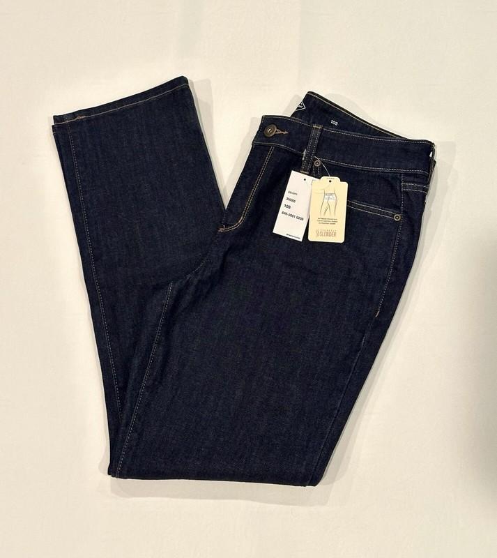 NEW St Johns Bay Secretly Slender Women’s 10 S Straight Leg Denim Stretch Jeans