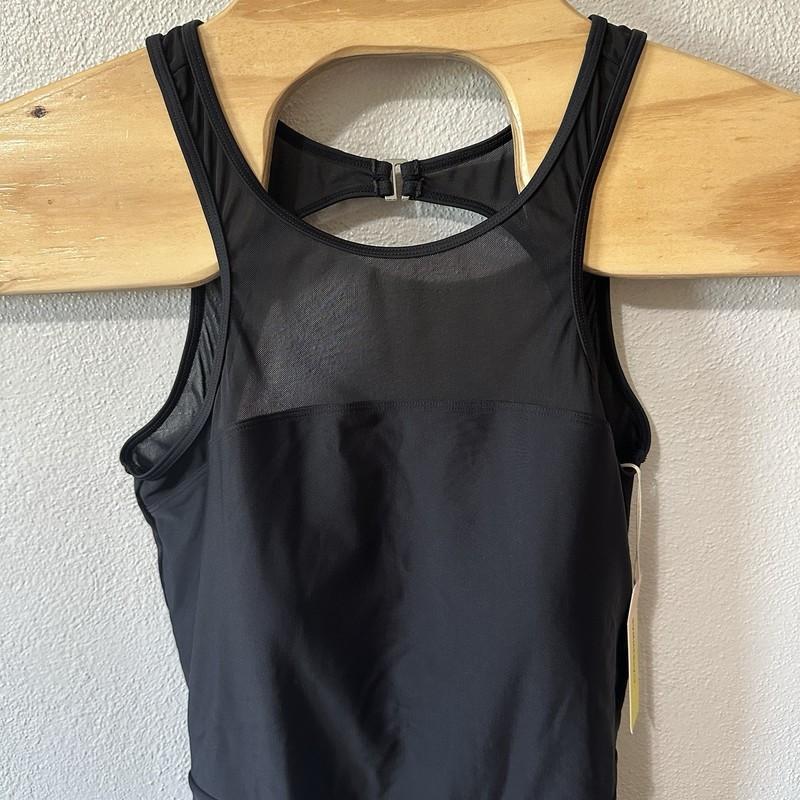 NEW Summersalt Black Mesh Free Style One Piece Swimsuit Size 10 Open Back