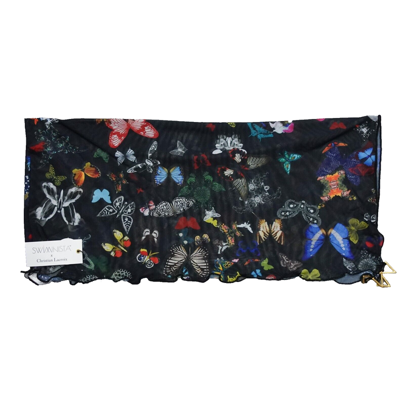 New Swiminista X Chrstian Lacroix Trusty Short Sarong Butterflies One Size