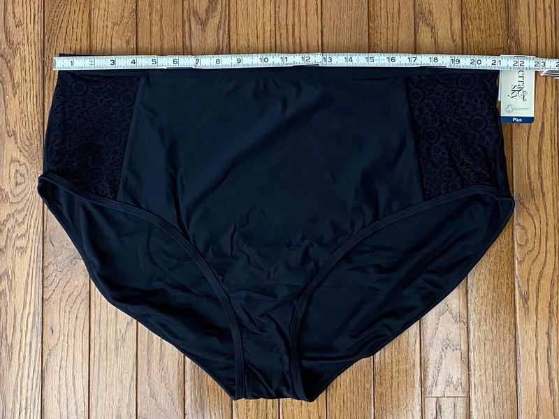 New Terra & Sky High Waist Bikini Crochet Bottom Tummy Control Sz 4X 28W - 30W