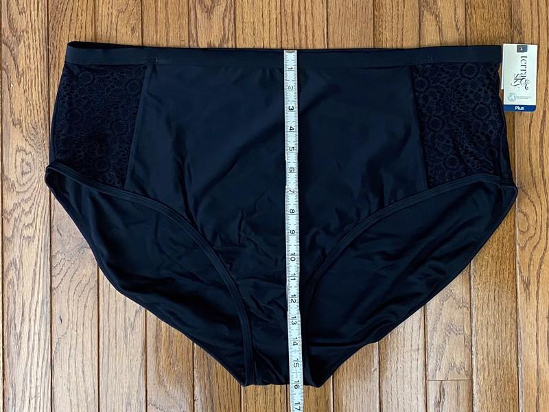 New Terra & Sky High Waist Bikini Crochet Bottom Tummy Control Sz 4X 28W - 30W