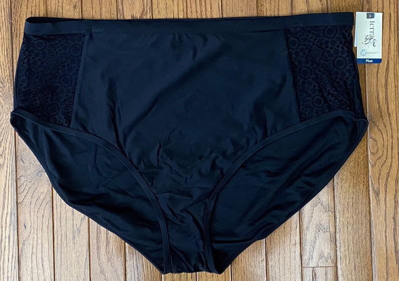 New Terra & Sky High Waist Bikini Crochet Bottom Tummy Control Sz 4X 28W - 30W