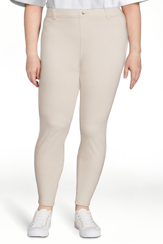 (NEW) Time And Tru High Rise Stretch Jegging XL Beige