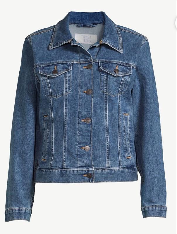 New Time And Tru Women’s Denim Blue Jean Jacket Size 22 XXXL Button Front NWT