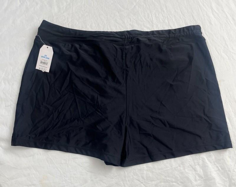 New TIME & TRU Women’s Swim Bottom Plus Boy Shorts Black 2X 3X