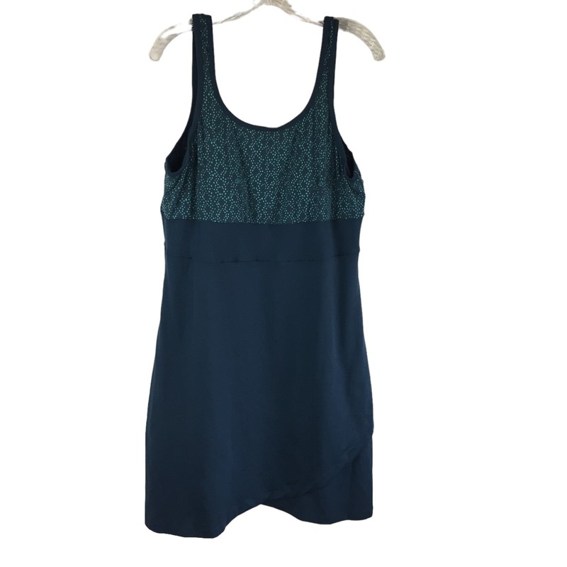 NEW Title Nine Updated Connelly Dress Activewear Size XL Built In Bra Blue