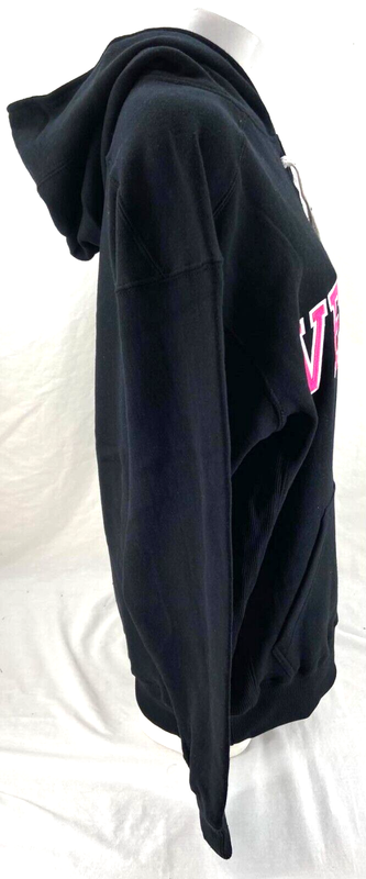 NEW US Military Veteran J. America LS Lace Up Black Hoodie Sweatshirt Women's L