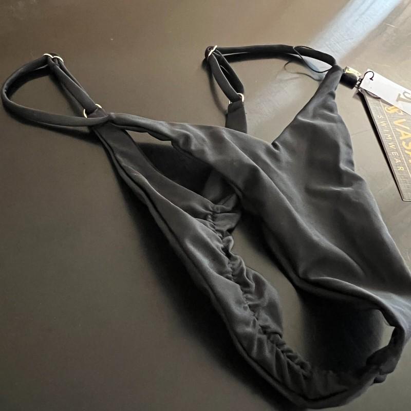 NEW Vasaro Perfect Tanning Bikini Bottoms In Black Size Medium
