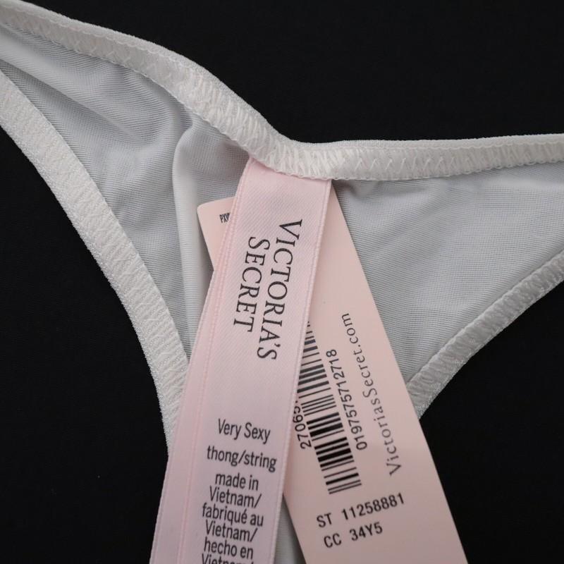 NEW Victoria's Secret Very Sexy Satin Scattered Shine Strap Thong Panty S L XL