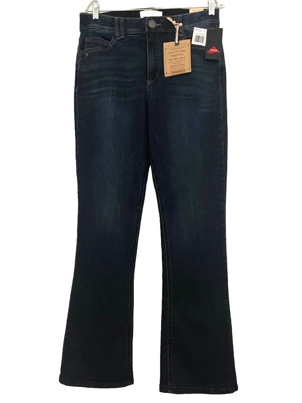 NEW w TAGS DEMOCRACY SIZE 10 HIGH RISE ITTY BITTY BOOT CUT BLUE DENIM JEANS