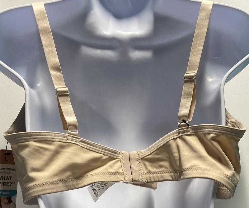 NEW WARNER'S Simply Perfect Underwire Contour Poke-Free BRA - Size Large Beige
