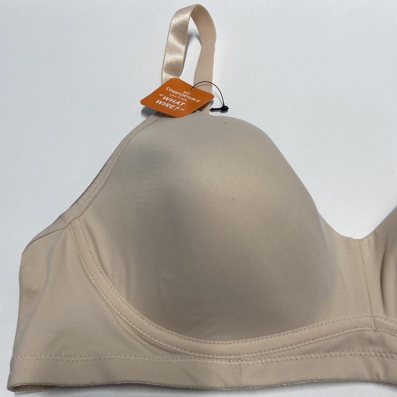 NEW WARNER'S Simply Perfect Underwire Contour Poke-Free BRA - Size Large Beige