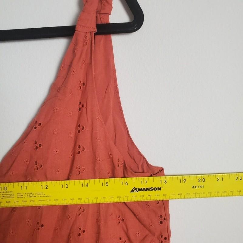 New Wishlist Apparel Rust Orange Brick Sleeveless Romper Womens Size Medium