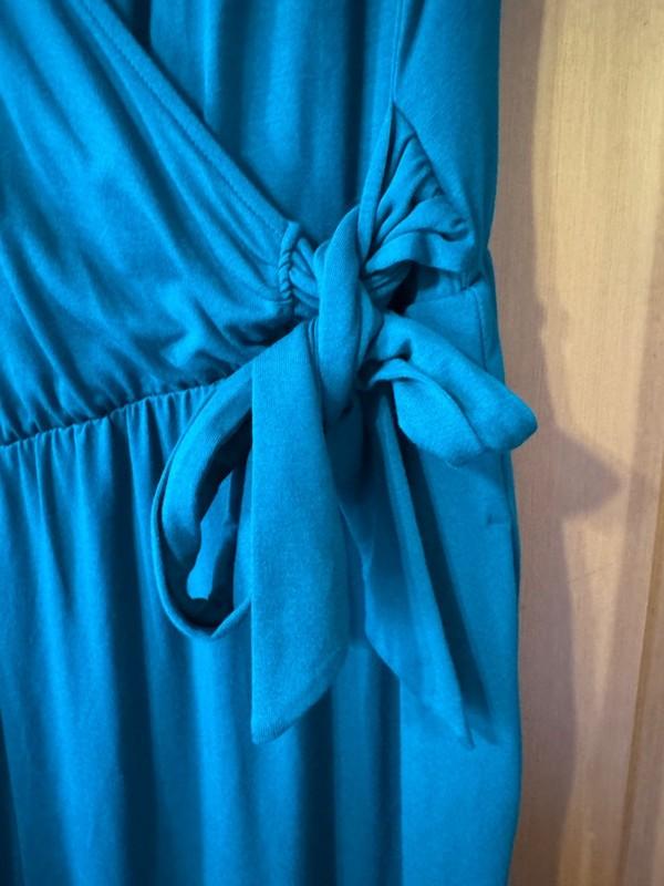 New With Tags Ava & Viv Teal Cotton Jumpsuit Size 1X