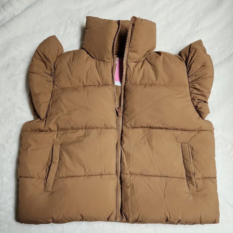 New With Tags XL/XXL Brown Simply Southern Puff Vest Zips With Pockets