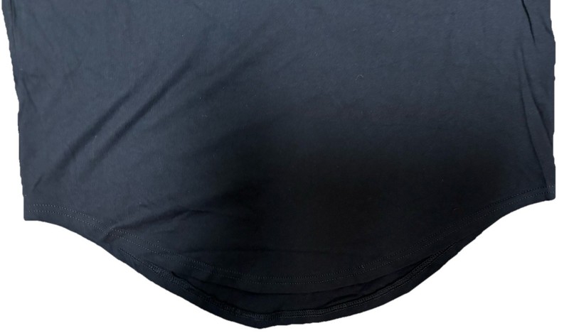 New Women Juniors Solid Black Plain Tee Shirt T-Shirt Top Size Large L No Logo
