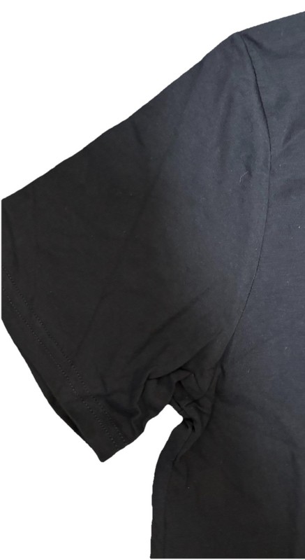 New Women Juniors Solid Black Plain Tee Shirt T-Shirt Top Size Large L No Logo