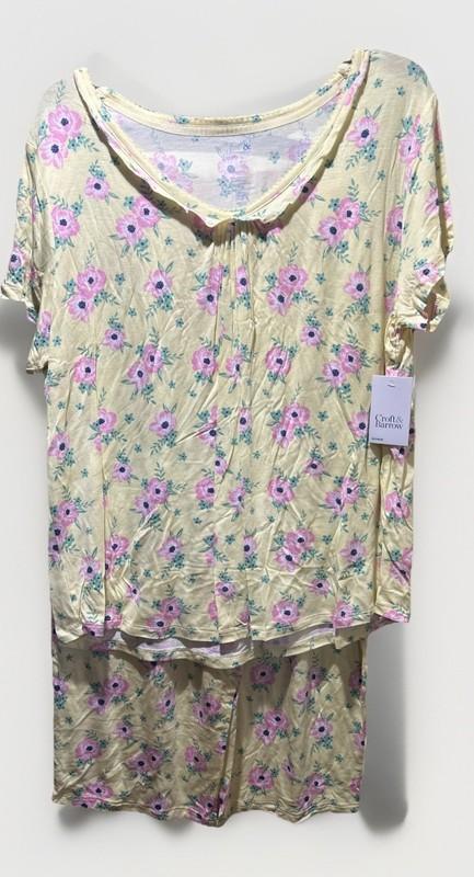 NEW Women's Croft And Barrow Sleepwear Pajama Set Size Large Nika Floral
