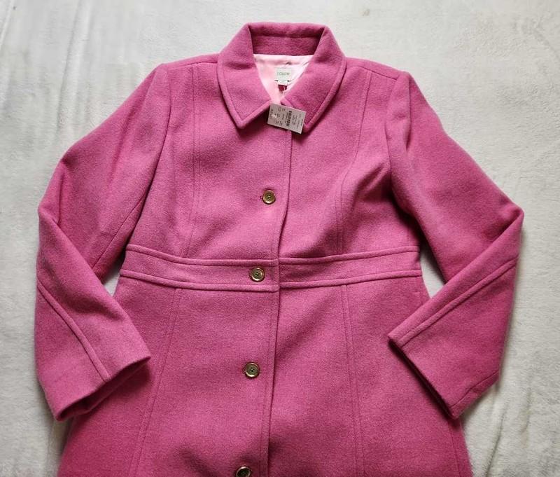 New Women's J Crew Factory Wool-blend Lady Day Coat In Dusty Bloom Pink