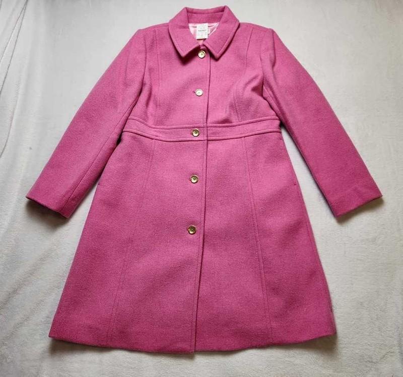 New women's J Crew Factory wool-blend lady day coat in Dusty Bloom Pink