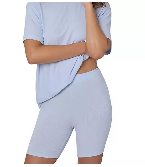 NEW WOMEN'S LOFT 2 PC SOFT KNIT BIKE SHORT SLEEP SET RIBBED OR SMOOTH VARIETY