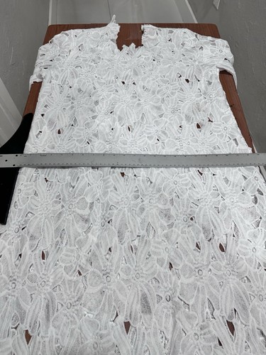 New Women’s White Long Floral Beach Cover Up Dress One Size