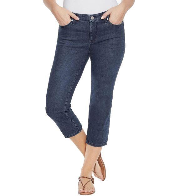 NEW WOMENS NINE WEST JEANS RELAXED LEG SOFT TOUCH DENIM CHRYSTIE CAPRI VARIETY