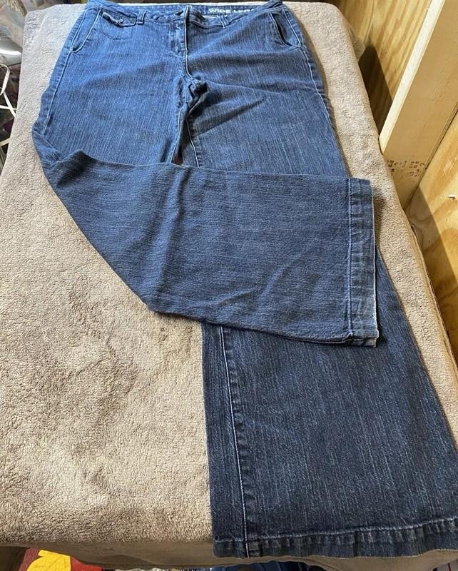 New York Co Women's Jeans Size 12 Wide Leg Blue Denim Low Rise Flare Leg