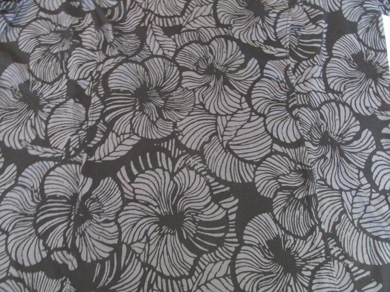 NEW ZEROXPOSER Sun Polo Shirt Tropical Floral Print Womens M Black & Gray $48.00