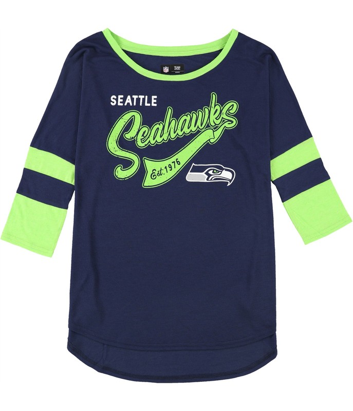 NFL Womens Seattle Seahawks Graphic T-Shirt Blue Medium