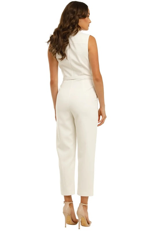 NICHOLAS Dahlia Sleeveless Jumpsuit In Ivory Size 8 AU RRP 695 WITH DEFECTS