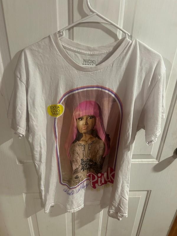 NICKI MINAJ Pink Friday World Tour t-shirt Large Barbie Xtra Long hair music