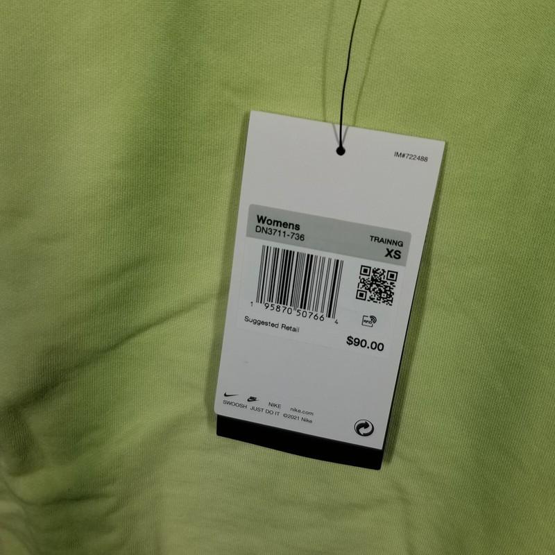 Nike Fleece Hoodie Yoga Luxe Womens XS Lemon Twist Pullover DN3711-736 Crop $90